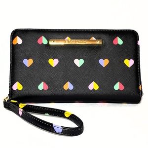 Betsey Johnson Wristlet w/Hearts